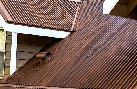 houses with rust looking metal roofs|painted rusted metal roof.